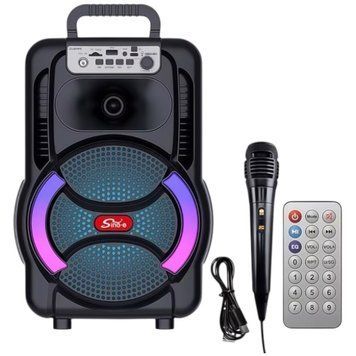 Караоке-колонка ZQS 20W з мікрофоном та RGB-лампами: підтримка TF/USB/FM 111-8166 фото