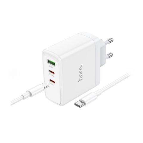 Сетевое зарядное устройство Hoco N30 Glory PD65W (2Type-C/1USB) + Type-C to Type-C tru 100-N30 фото