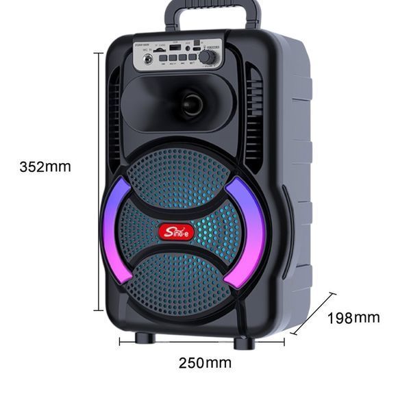 Караоке-колонка ZQS 20W з мікрофоном та RGB-лампами: підтримка TF/USB/FM 111-8166 фото