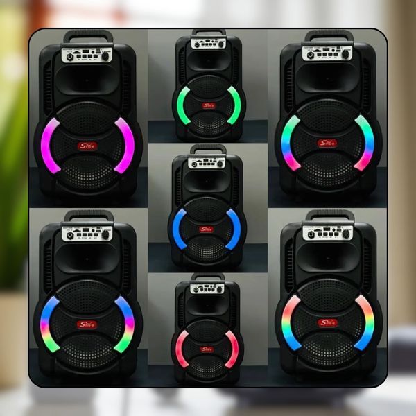 Караоке-колонка ZQS 20W з мікрофоном та RGB-лампами: підтримка TF/USB/FM 111-8166 фото