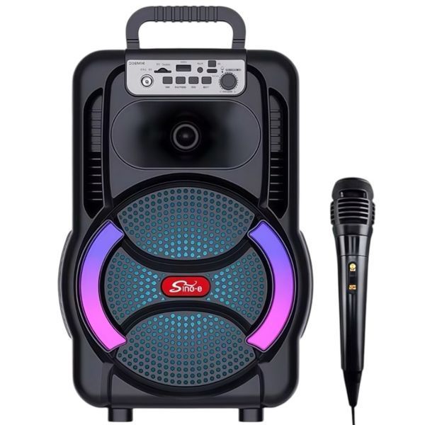 Караоке-колонка ZQS 20W з мікрофоном та RGB-лампами: підтримка TF/USB/FM 111-8166 фото