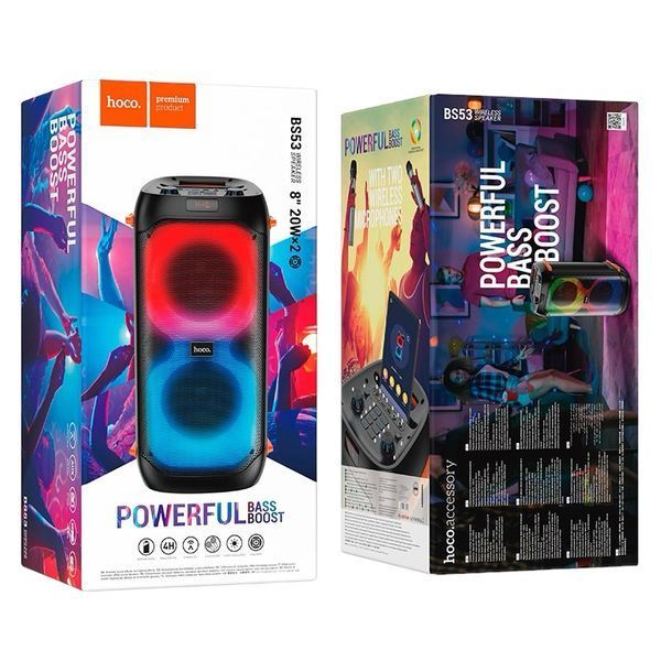 Колонка Bluetooth с караоке и микрофонами HOCO Manhattan BS53 1000-BS53 фото