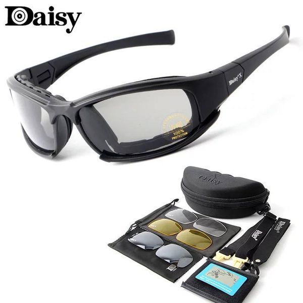 Очки с поляризацией Daisy X7 + 4 комплекта линз + фонарик X7 фото