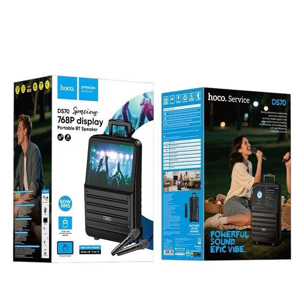 Акустическая караоке система колонка с Икраном 60w&nbsp;HOCO DS70&nbsp; 1121-070 фото