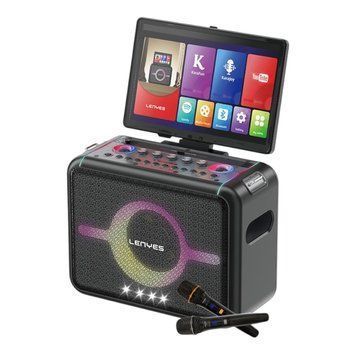 Акустична система караоке колонка 300w Lenyes S892 TWS з RGB-підсвічуванням, та сенсорним екраном&nbsp; 111189-892 фото