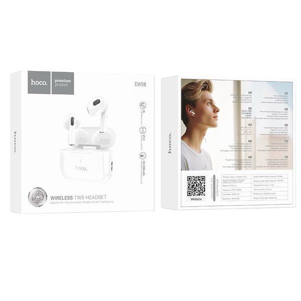 Беспроводные Bluetooth наушники Hoco EW58 TWS 1000-EW58 фото