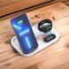 Зарядка Qi 4in1 wireless charger RGB / Clock JYD-WC124 |30W Total, Phone/Watch/Earphones 100-c124 фото 1