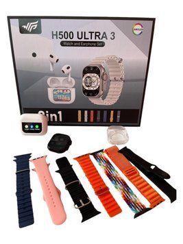 Комплект Smart watch H500 Ultra 3 набор 9in1 +7 ремешков + наушники 11100-500 фото