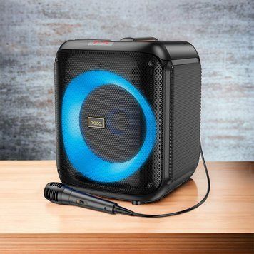 Колонка з мікрофоном Bluetooth Speaker Hoco HA1 Graceful Black 111-HA1 фото