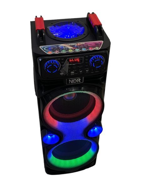 Портативна колонка велика на акумуляторі з 2 радіомікрофонами з USB/FM/Bluetooth NDR 1100 1000-1100 фото