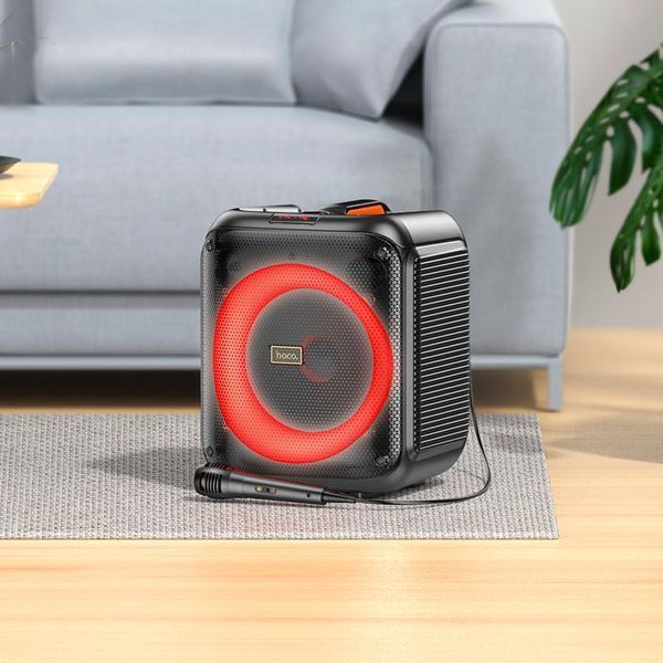 Колонка з мікрофоном Bluetooth Speaker Hoco HA1 Graceful Black 111-HA1 фото