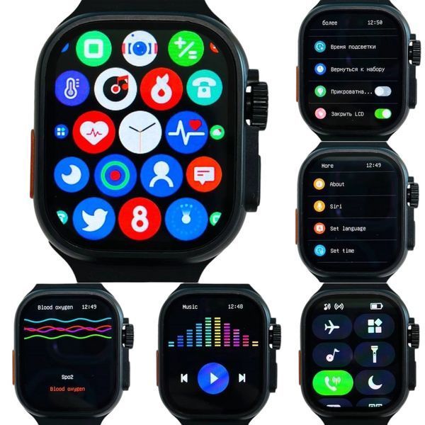 Комплект Smart watch H500 Ultra 3 набір 9in1 +7 ремінців + навушники 11100-500 фото
