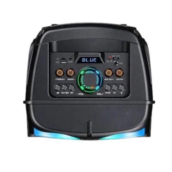 Портативная акустическая система караоке колонка Bluetooth ZQS8238 с 2 микрофонами и пультом, RGB-подсветкой 2х8 2228-8238 фото