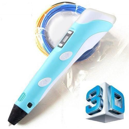 3D-ручка с трафаретами LCD 3D Pen с пластиком 10 метров 3D фото