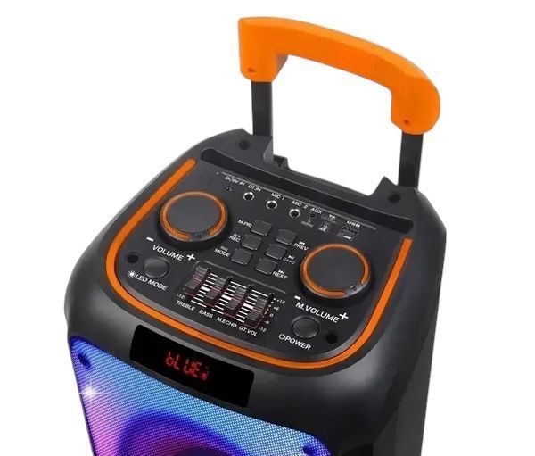 Портативна Bluetooth колонка ZXX 1095A 8' 200W з підсвічуванням і пультом 100-1096 фото