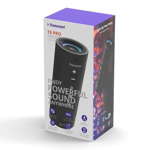 Портативна колонка Tronsmart T6 Pro IPX6 AUX 45Вт 24h 100-T6Pro фото