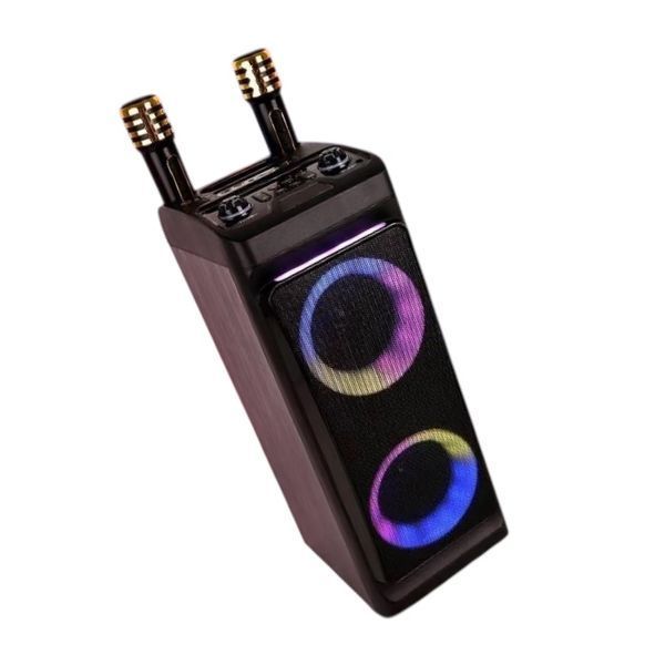 Портативна Bluetooth колонка караоке ZQS4290 з 2 мікрофонами та пультом, RGB-підсвічування 25 Вт 2х4 1112-4290 фото