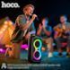 Портативная акустическая система караоке колонка&nbsp;HOCO RGB BT speaker with single microphone DS74 | BT5.0, FM/USB/AUX/TF, 40W 232274-74 фото 6