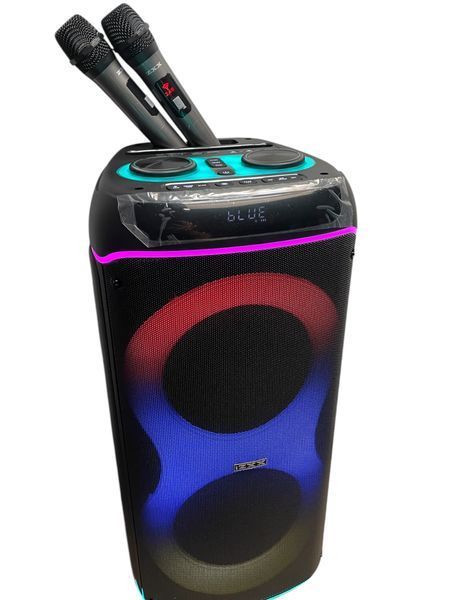 Акустична переносна система караоке колонка з мікрофоном ZXX-8085 80 Вт 2x8"&nbsp; 111218-8085 фото
