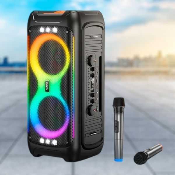 Портативная акустика колонка для караоке Hoco Kayman HA9 (Bluetooth 5.4, 40W, 7000mAh, 2 микрофона) 11119-99 фото