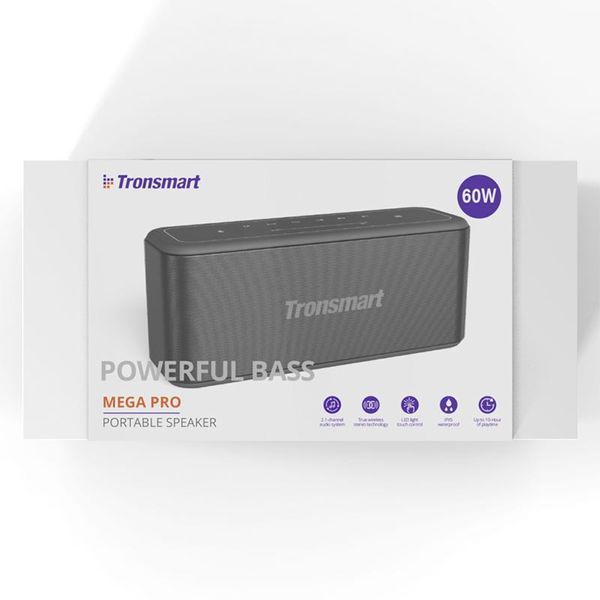 Портативна бездротова колонка Bluetooth Tronsmart Mega Pro IPX5 | BT5.0, AUX/TF/USB, 60W, TWS, NFC, EQ, 10h 100-NP60w фото