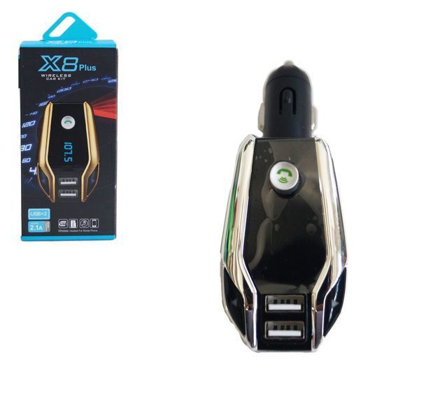 FM модулятор X8 Plus. Bluetooth трансмиттер 812395408 фото