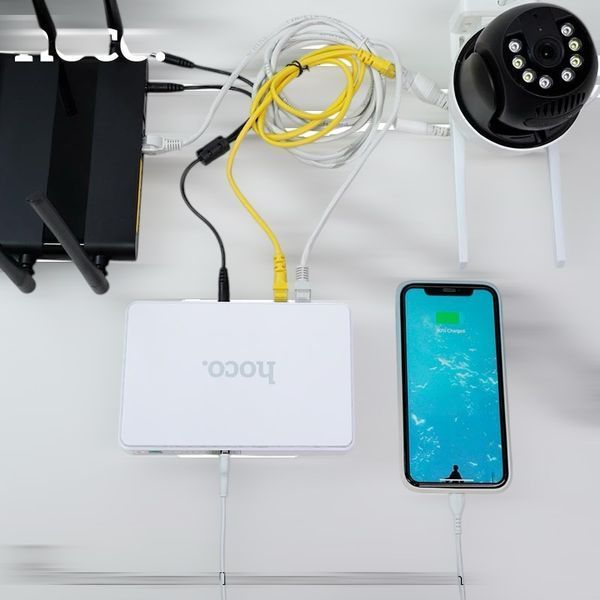Источник бесперебойного питания для роутера Hoco DB25 Smart Mini UPS (5V/9V/12V, 8800 mAh) 111-25 фото