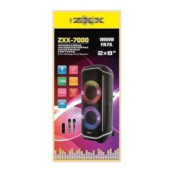 Акустична переносна система караоке колонка з 2 мікрофонами ZXX-7000 1000 Вт 2x8&nbsp; 11310-7000 фото