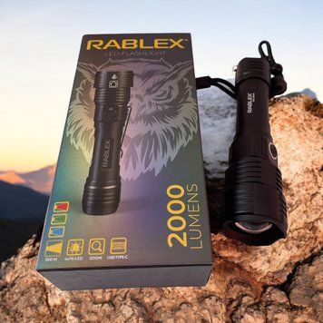 Фонарь ручной Rablex RB-915 Синий + Красный + Зеленый + Белый 4*T6 1*18650. zoom Type-C 2000LM 1110-915 фото