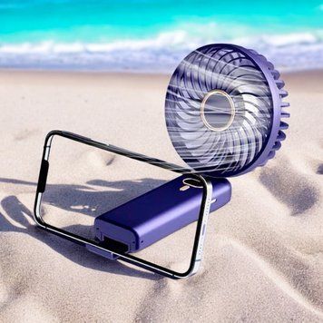 Вентилятор портативный аккумуляторный G10 | 5 скоростей, время работы 7-12 ч 100-G10 фото