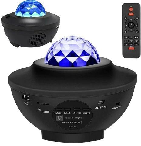 Лампа нічник блютуз проєктор Зоряне небо сфера Starry Light, з пультом bluetooth колонка 100-С35 фото