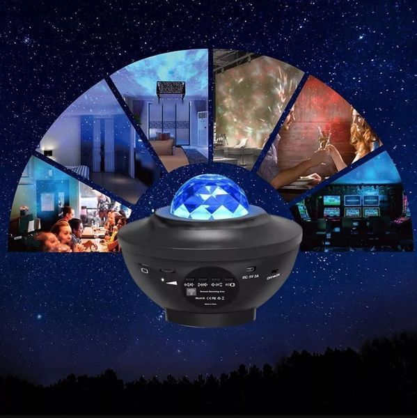 Лампа нічник блютуз проєктор Зоряне небо сфера Starry Light, з пультом bluetooth колонка 100-С35 фото