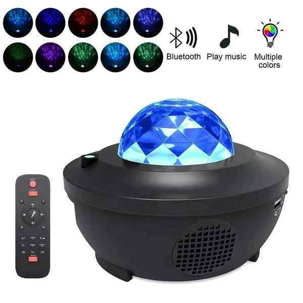 Лампа нічник блютуз проєктор Зоряне небо сфера Starry Light, з пультом bluetooth колонка 100-С35 фото