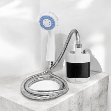 Портативный аккумуляторный душ с помпой и USB зарядкой Переносной авто душ от аккумулятора для кемпинга туризма 11101-234 фото