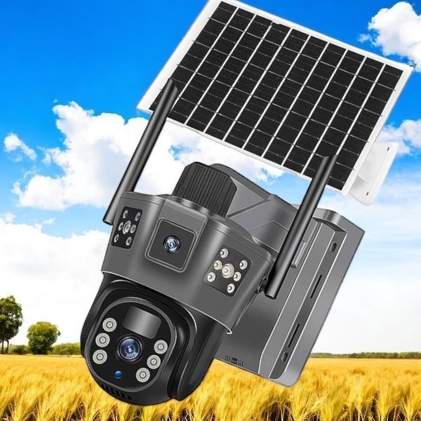 Уличная камера с 3 объективами SD 35-4G с питанием от солнечной панели&nbsp; 1121-035 фото