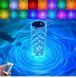 Настольная&nbsp;беспроводная лампа кристал &nbsp;ночник 22см rose diamond с rgb, Лампа ночник светодиодная 16 цветов сенсорная 100-3655 фото 5