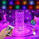 Настольная&nbsp;беспроводная лампа кристал &nbsp;ночник 22см rose diamond с rgb, Лампа ночник светодиодная 16 цветов сенсорная 100-3655 фото 3
