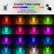 Настольная&nbsp;беспроводная лампа кристал &nbsp;ночник 22см rose diamond с rgb, Лампа ночник светодиодная 16 цветов сенсорная 100-3655 фото 6