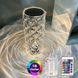 Настольная&nbsp;беспроводная лампа кристал &nbsp;ночник 22см rose diamond с rgb, Лампа ночник светодиодная 16 цветов сенсорная 100-3655 фото 4