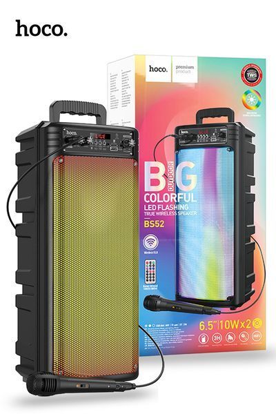 Bluetooth колонка портативна, караоке HOCO BS52, з мікрофоном і пультом 100-BS52 фото