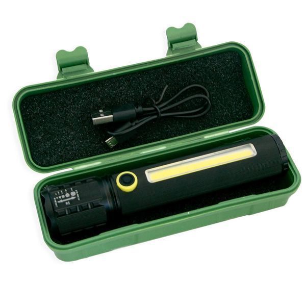 Светодиодный фонарь ручной USB фонарик аккумуляторный 7250 фото