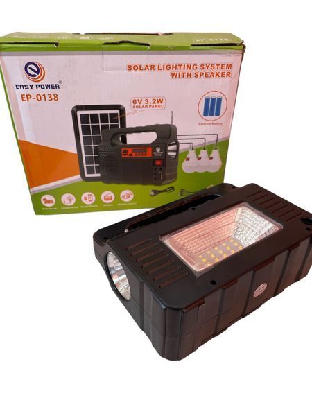 Солнечная станция для зарядки и освещения EP0138 Power Bank, радио,&nbsp;bluetooth 1100-0138 фото