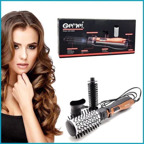 Вращающаяся воздушная щетка фен расческа Gemei GM4828 4828 фото