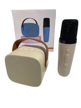 Беспроводная портативная bluetooth колонка с караоке + беспроводной микрофон 100-К1 фото