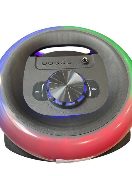 Портативная беспроводная &nbsp;караоке Bluetooth колонка MS-2057BT-W с микрофоном FM-радио с RGB подсветкой 1121-2057 фото