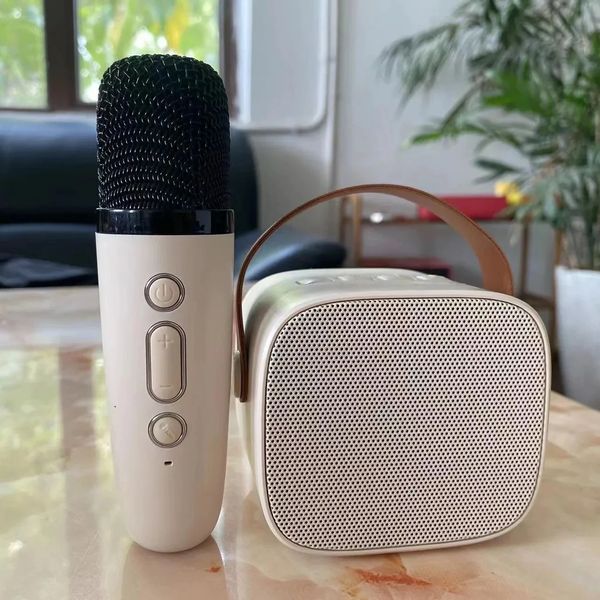 Беспроводная портативная bluetooth колонка с караоке + беспроводной микрофон 100-К1 фото