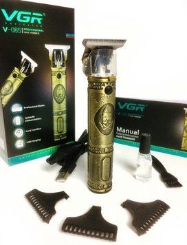 Современная аккумуляторная машинка для стрижки волос VGR V-085 Триммер для волос на USB бритва для мужчин 85 фото
