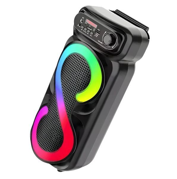 Портативна Bluetooth колонка караоке з мікрофоном, пультом ДК і RGB-підсвічуванням ZQS-4270M 16W 111742-4270 фото