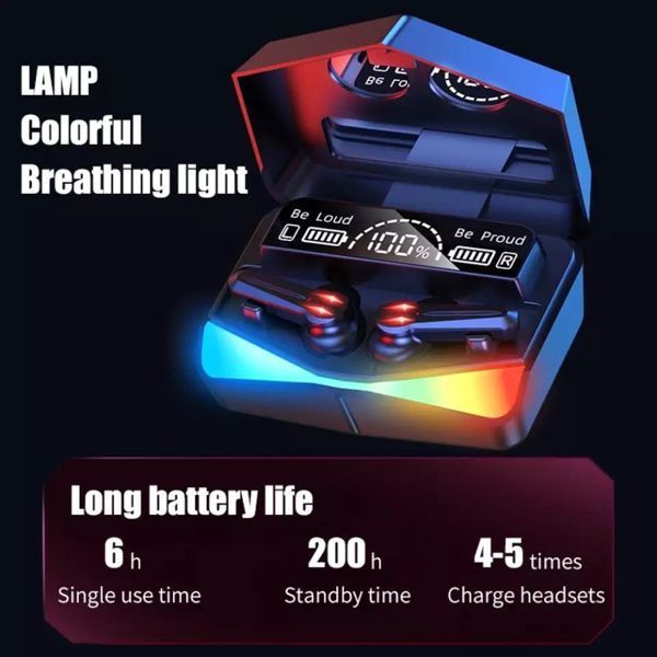 Беспроводные наушники M28 сенсорные игровые наушники HD Stereo - LED Display. Power Bank M28 фото