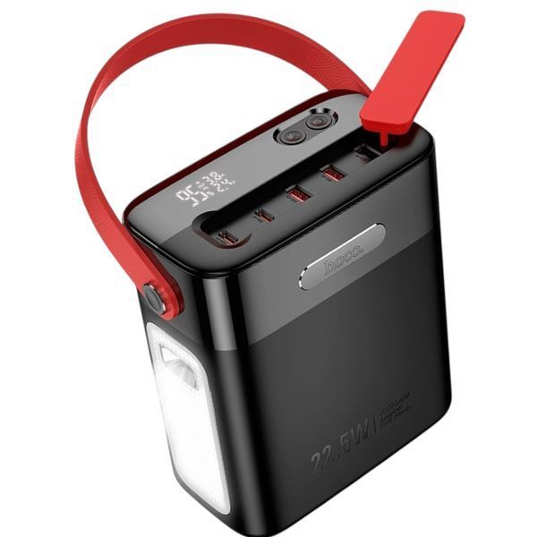 Павербанк Hoco Title J143 80000 mAh 22.5W, быстрая зарядка QC/PD/ &nbsp;Power bank 3USB/2Type-C, фонарик&nbsp; 1211-143 фото